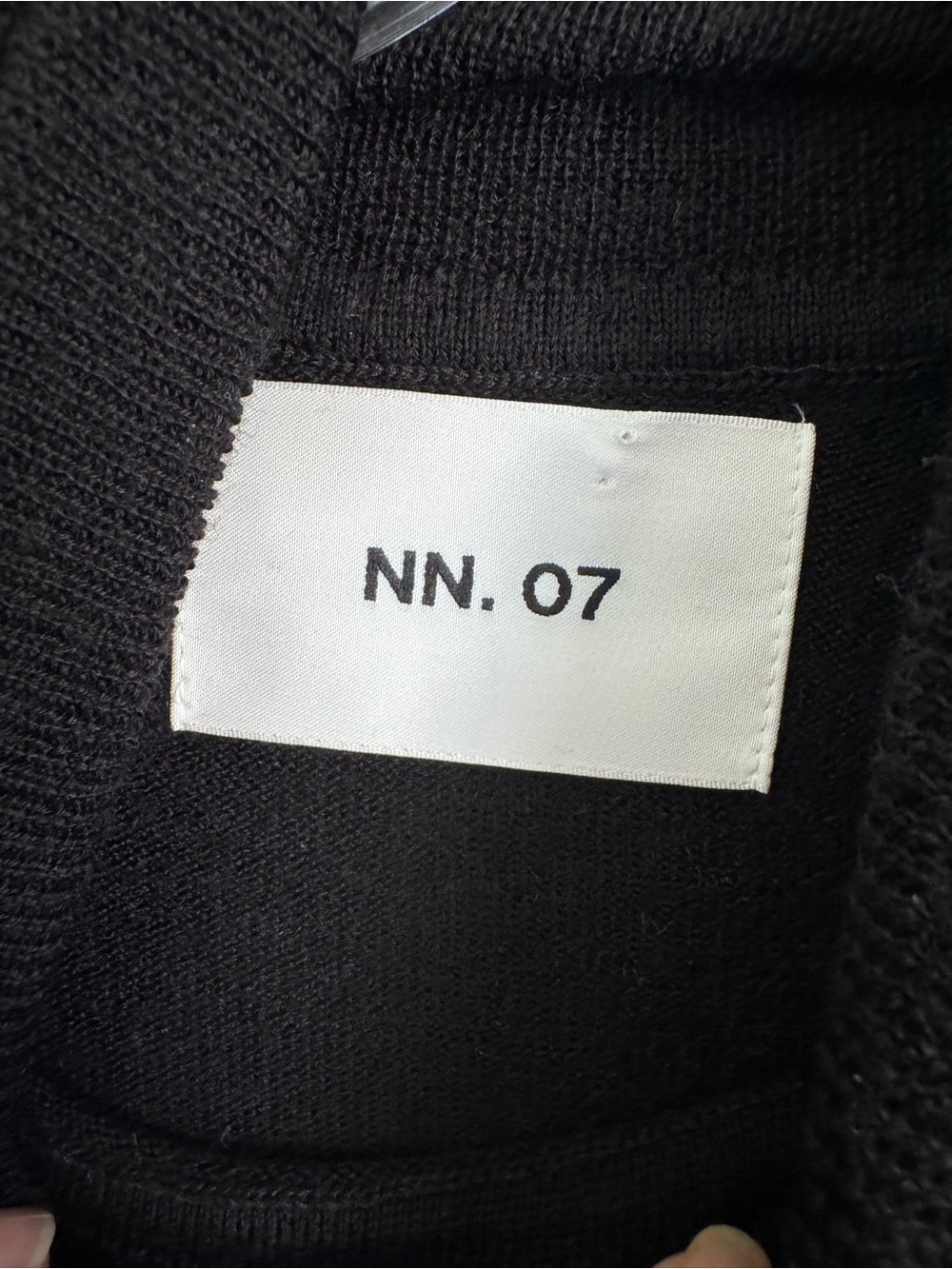 NN07 black turtleneck sweater Richard 6630 100% extra fine merino wool top - Picture 11 of 11